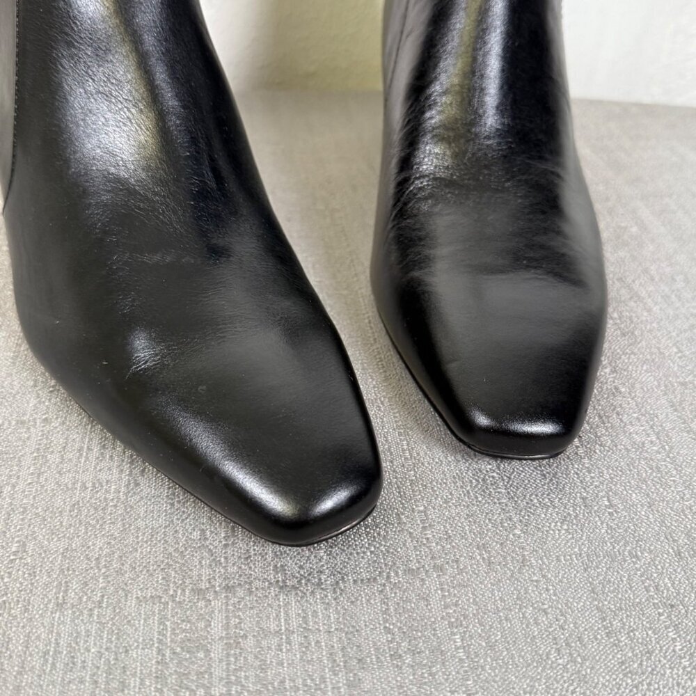 Madewell The Dimes Kitten-Heel Boot in Crinkle Leather NN026 Modern Elegance - Picture 4 of 13